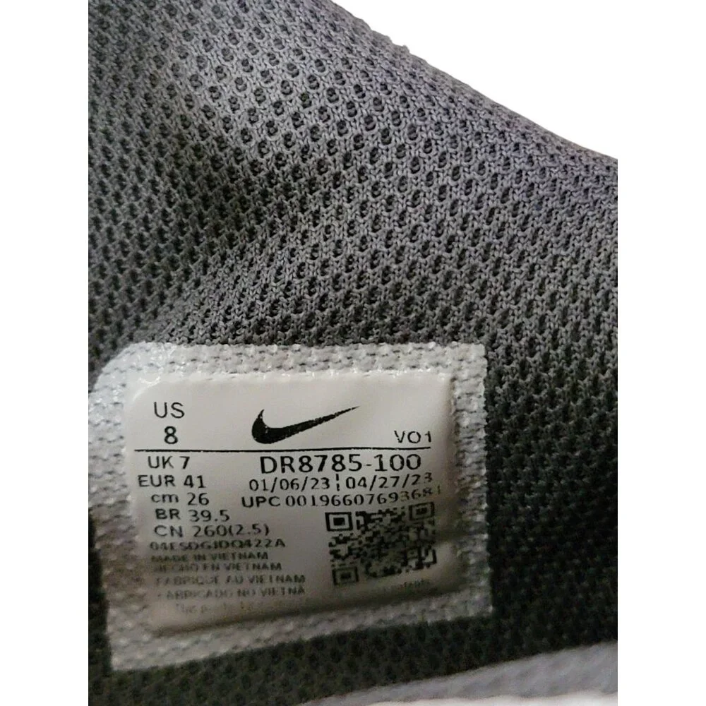 Nike Zoom Freak 4 Basketball Shoes Size 8 White & Gray Mesh Mens - Picture 9 of 9